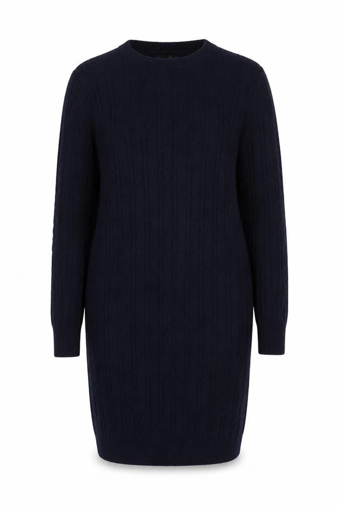 Laura Ashley Women's Black Wool Knit Jumper Dress Size 12