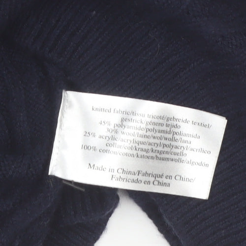 Laura Ashley Women's Black Wool Knit Jumper Dress Size 12