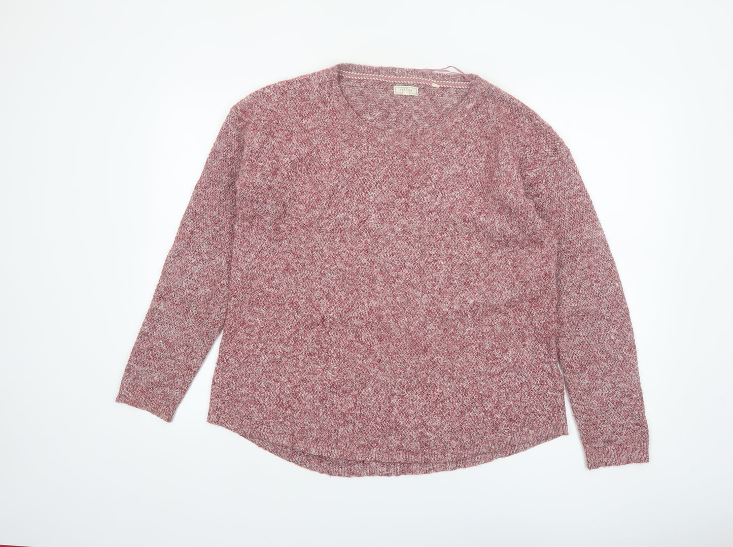 Fat Face Women Pink Crew Neck Knit Pullover Jumper Size 12