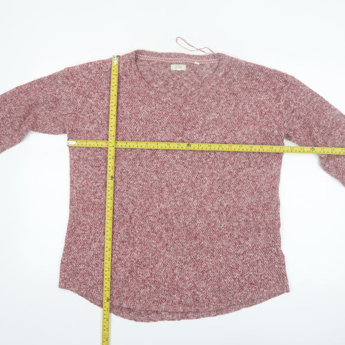 Fat Face Women Pink Crew Neck Knit Pullover Jumper Size 12