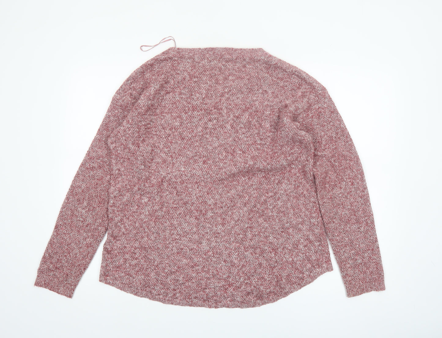 Fat Face Women Pink Crew Neck Knit Pullover Jumper Size 12