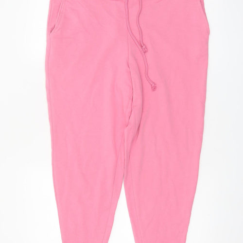 Marks and Spencer Womens Pink Jogger Trousers Size 16 Short