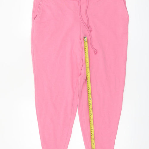 Marks and Spencer Womens Pink Jogger Trousers Size 16 Short