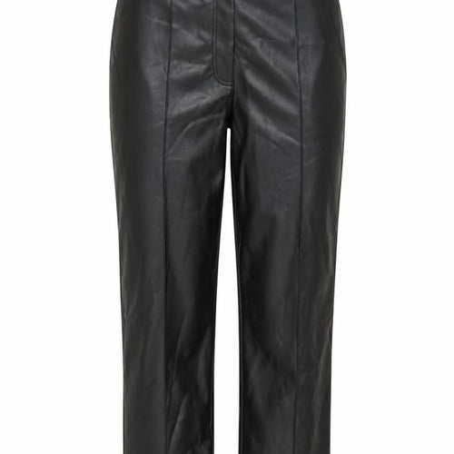 Marks and Spencer Women’s Black Faux Leather Trousers Size 16 Regular
