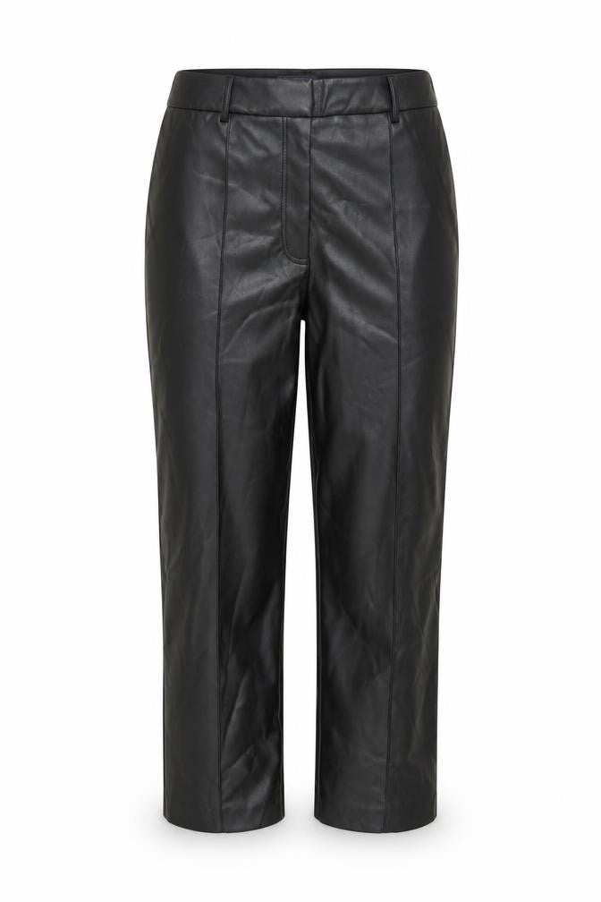Marks and Spencer Women’s Black Faux Leather Trousers Size 16 Regular