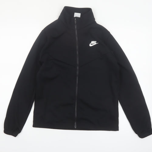 Nike Boys Black XL Track Jacket Full Zip Fleece Activewear Top