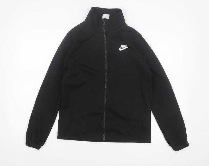Nike Boys Black XL Track Jacket Full Zip Fleece Activewear Top