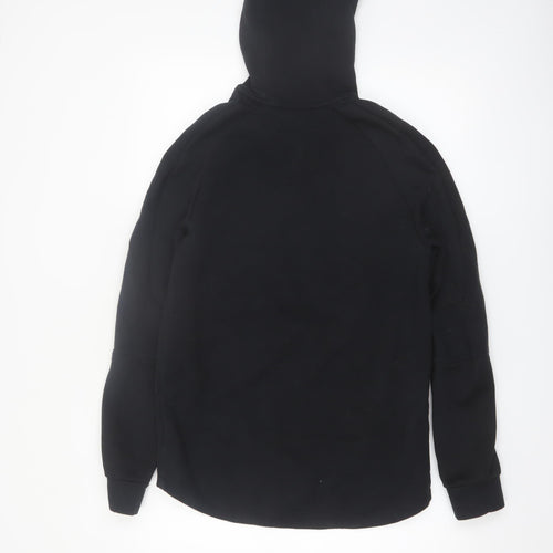 Puma Womens Black Medium Pullover Hoodie with Zip Pocket