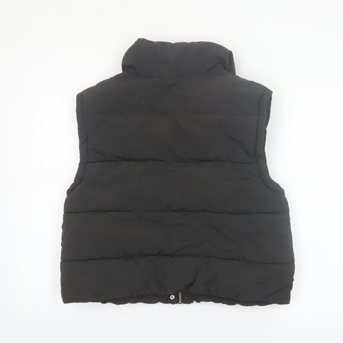 Zara Girls Black Puffer Waistcoat Size 13-14 Years Quilted Sleeveless Gilet