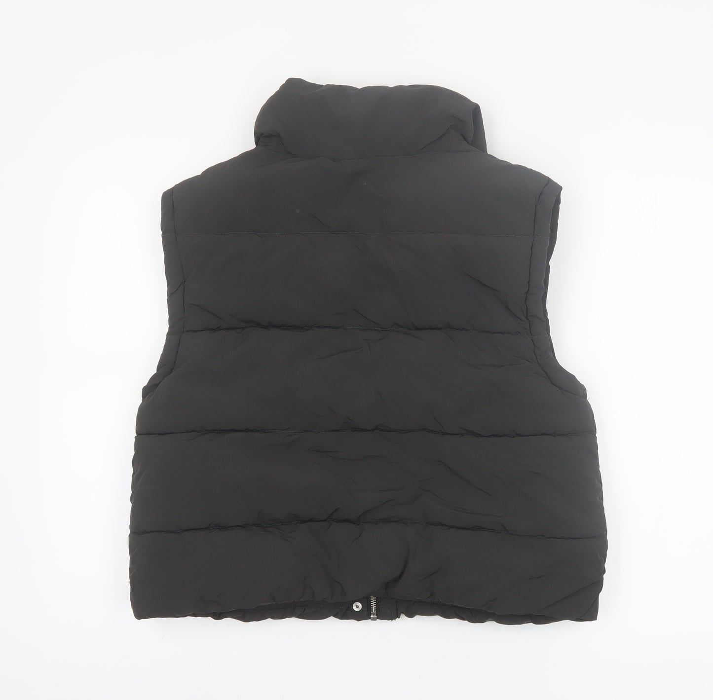 Zara Girls Black Puffer Waistcoat Size 13-14 Years Quilted Sleeveless Gilet