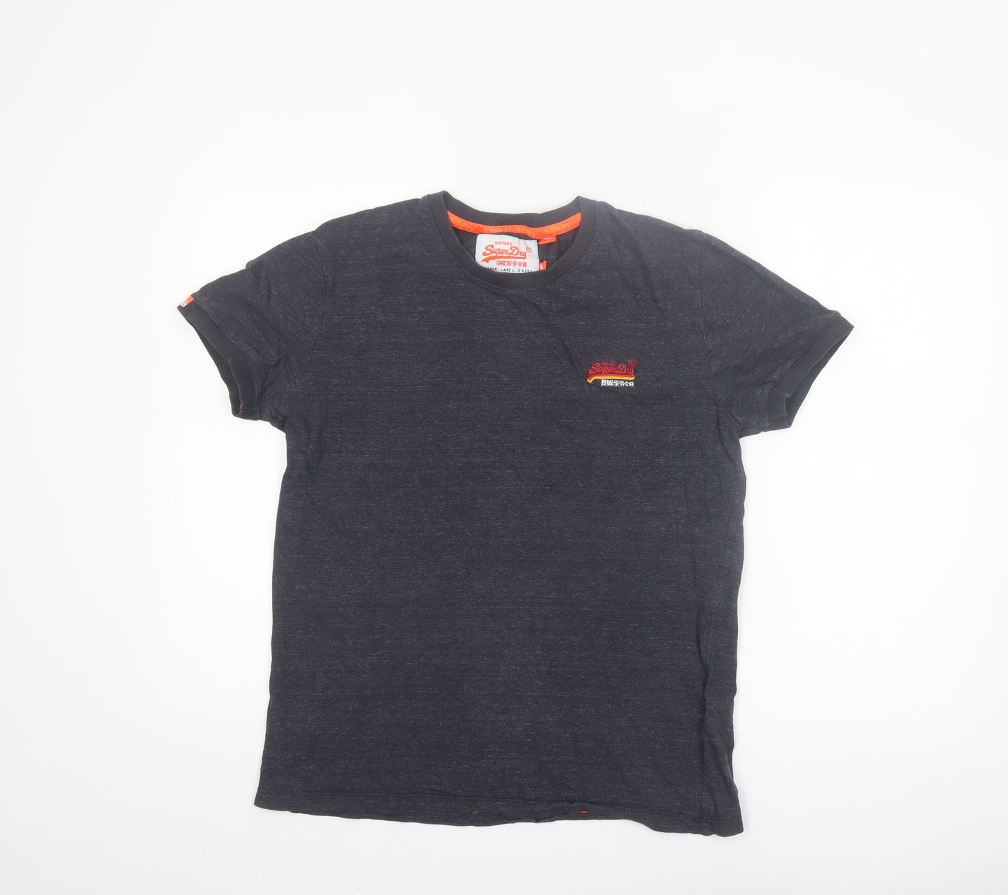 Superdry Men's Navy Blue Crew Neck Short Sleeve Cotton T-Shirt M