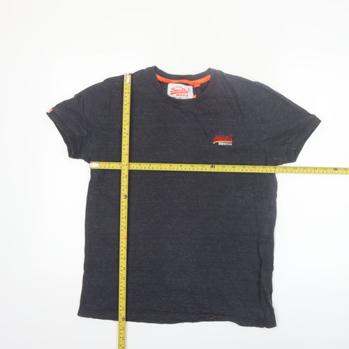 Superdry Men's Navy Blue Crew Neck Short Sleeve Cotton T-Shirt M