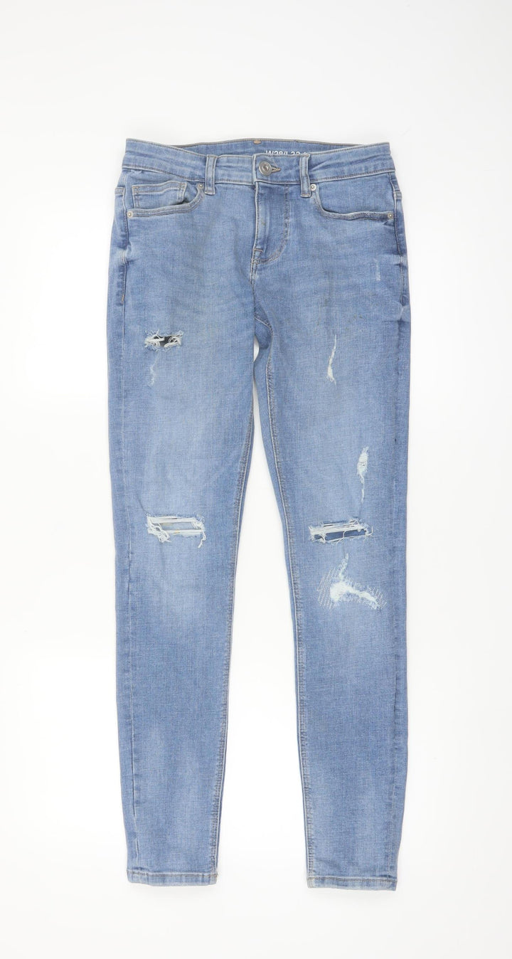 Denim Co Men's Blue Super Skinny Distressed Jeans W28 L32