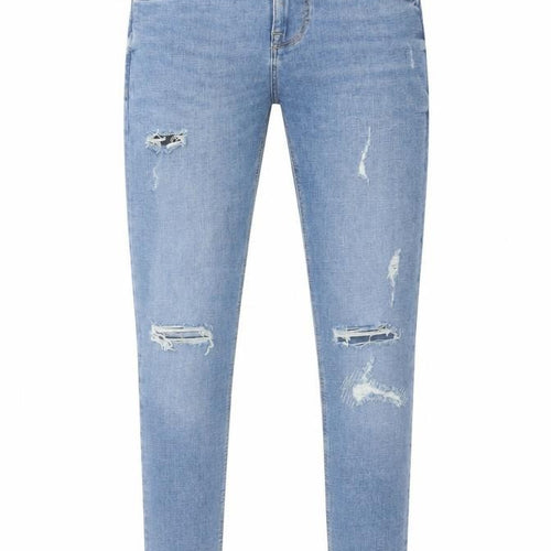 Denim Co Men's Blue Super Skinny Distressed Jeans W28 L32