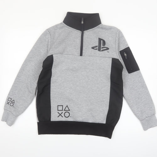 PlayStation Boys Grey 1/4 Zip Fleece Sweatshirt 12-13 Years 158cm