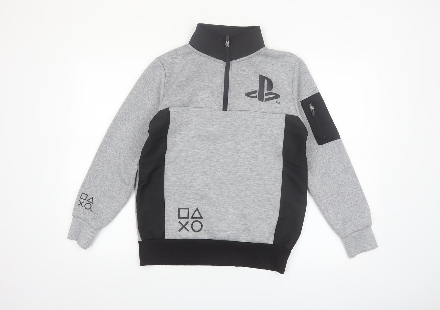 PlayStation Boys Grey 1/4 Zip Fleece Sweatshirt 12-13 Years 158cm