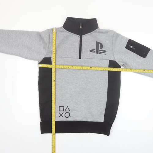 PlayStation Boys Grey 1/4 Zip Fleece Sweatshirt 12-13 Years 158cm