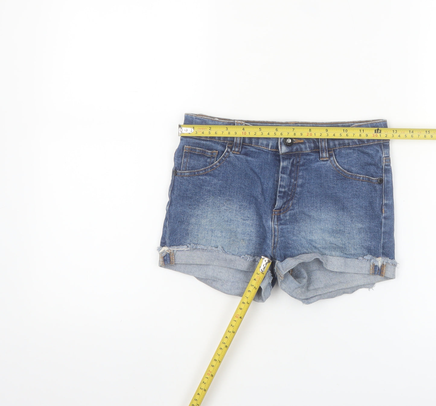 GUESS Kids Girls Blue Denim Cut-Off Shorts Age 10 Years Distressed Style