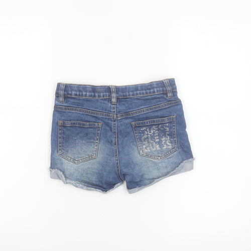 GUESS Kids Girls Blue Denim Cut-Off Shorts Age 10 Years Distressed Style