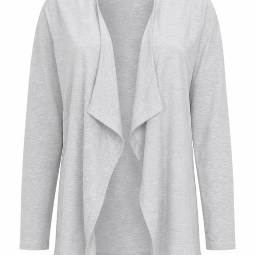 Lipsy Women Grey Open Front Mid-Length Jersey Coatigan UK 14