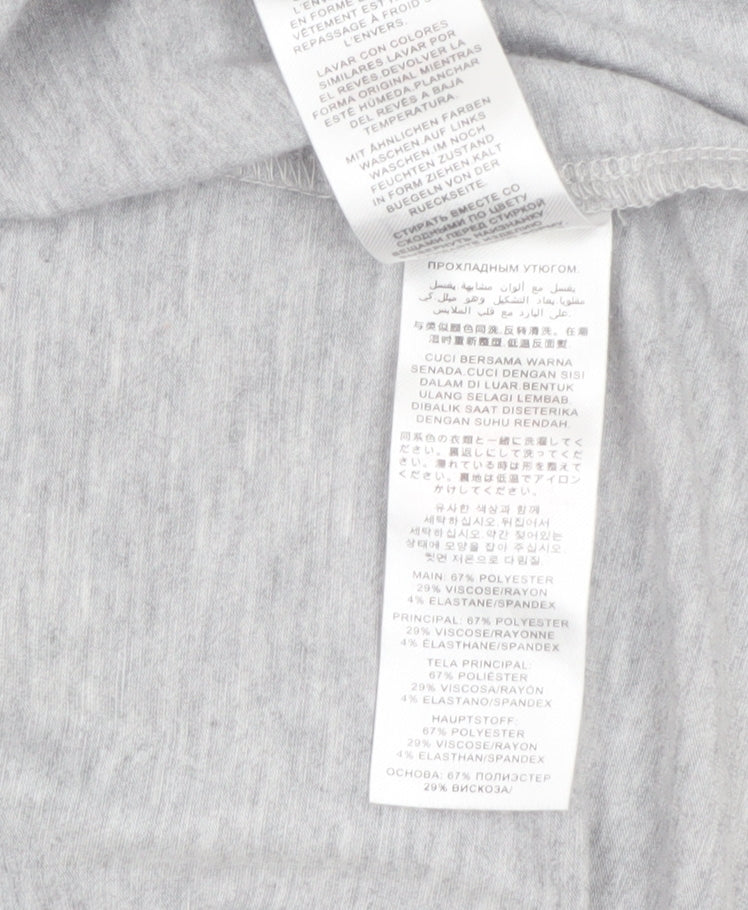 Lipsy Women Grey Open Front Mid-Length Jersey Coatigan UK 14