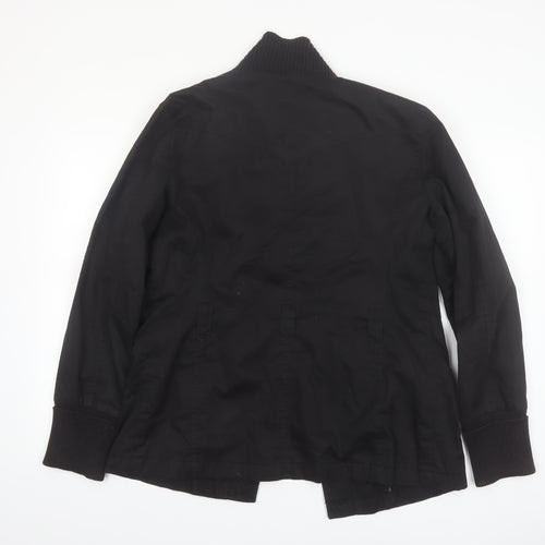 Esprit Women's Black Military Style Cotton Blend Jacket Size 14