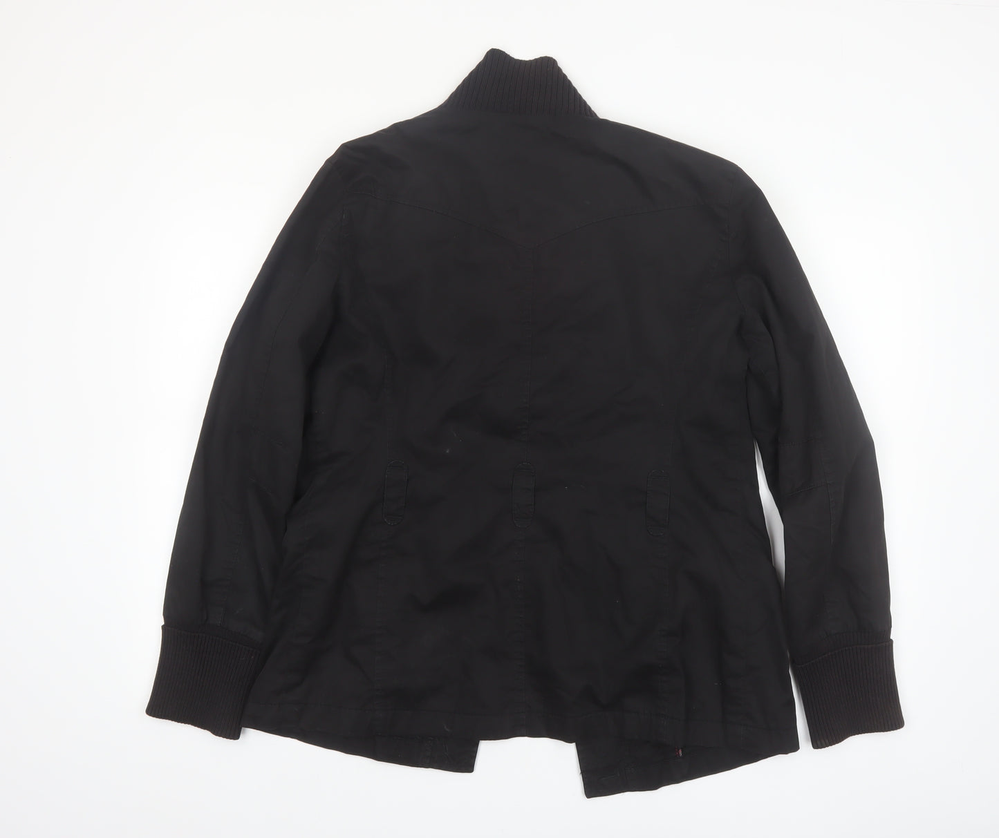 Esprit Women's Black Military Style Cotton Blend Jacket Size 14