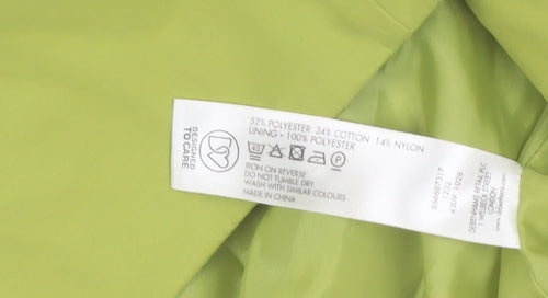 Debenhams Women's Green Belted Trench Coat Size 12 Lightweight