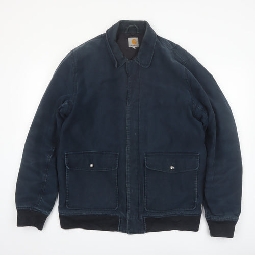 Carhartt Men’s Blue XL Monroe Bomber Jacket Cotton Workwear