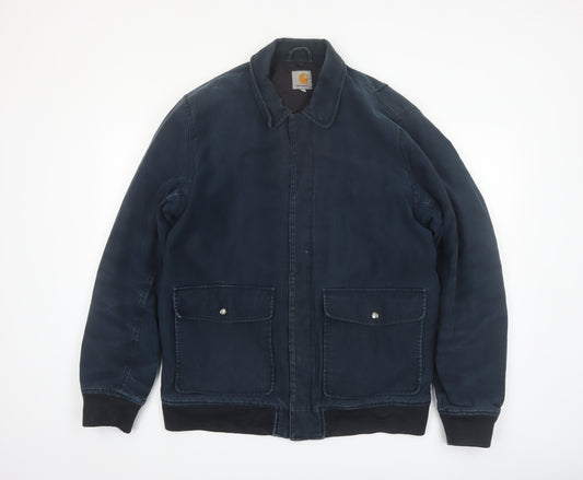 Carhartt Men’s Blue XL Monroe Bomber Jacket Cotton Workwear