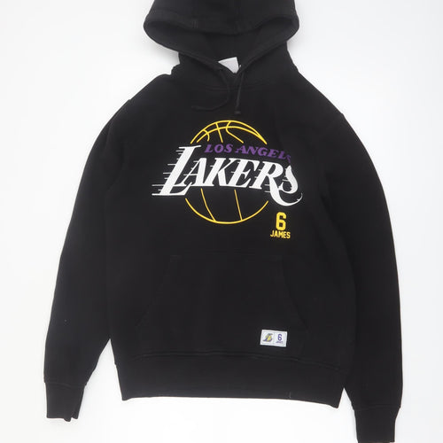 NBA Mens Black Los Angeles Lakers Hoodie Medium Pullover Graphic