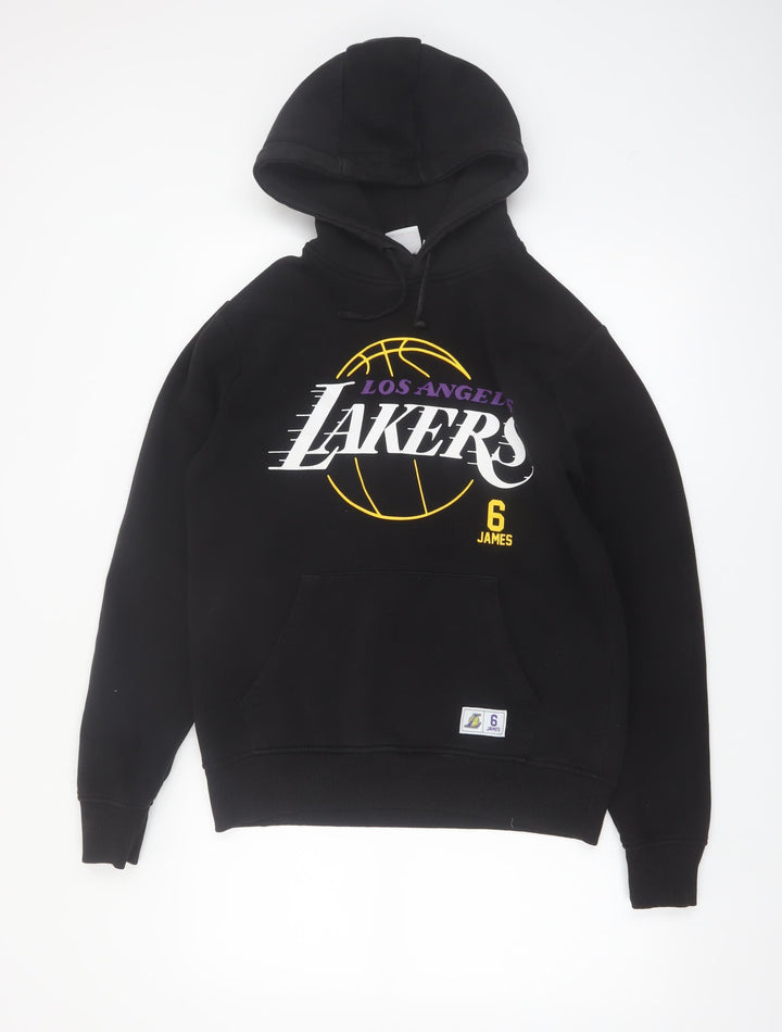 NBA Mens Black Los Angeles Lakers Hoodie Medium Pullover Graphic