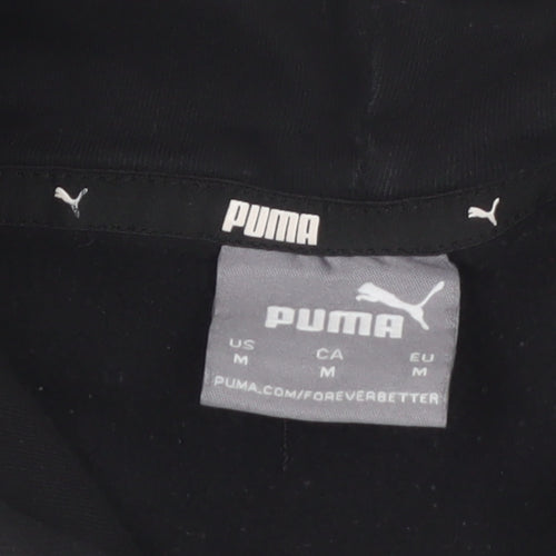 Puma Men's Black Pullover Hoodie Hoodie M Regular Fit Logo Sportswear
