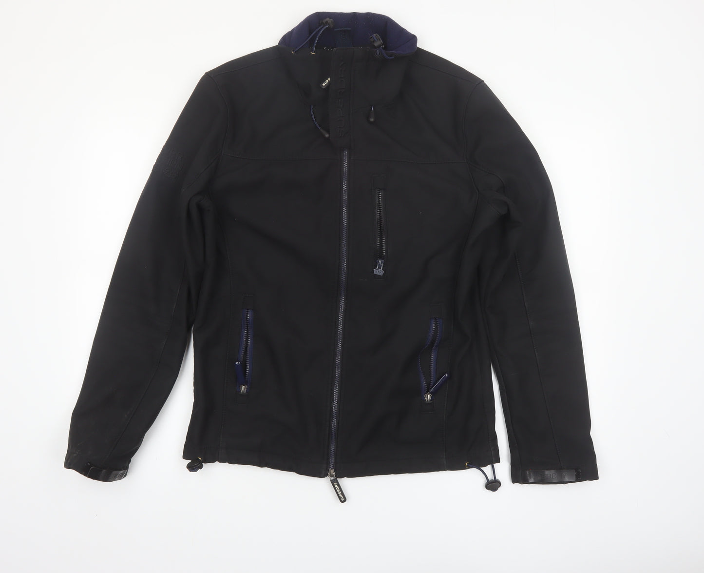 Superdry Men's Black Windtrekker Softshell Hooded Jacket M