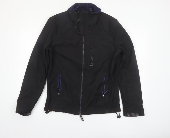 Superdry Men's Black Windtrekker Softshell Hooded Jacket M