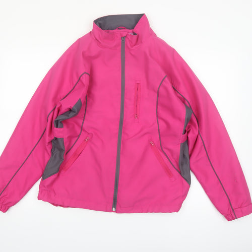 The Golf Co Women's Pink Windbreaker Jacket Size M Polyester