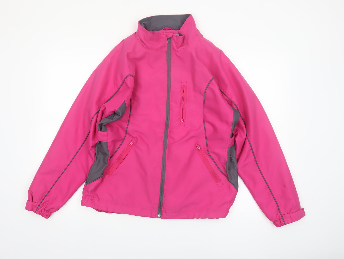 The Golf Co Women's Pink Windbreaker Jacket Size M Polyester