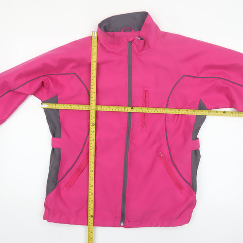 The Golf Co Women's Pink Windbreaker Jacket Size M Polyester