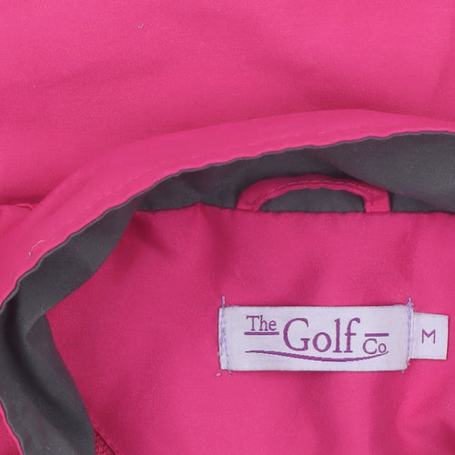 The Golf Co Women's Pink Windbreaker Jacket Size M Polyester