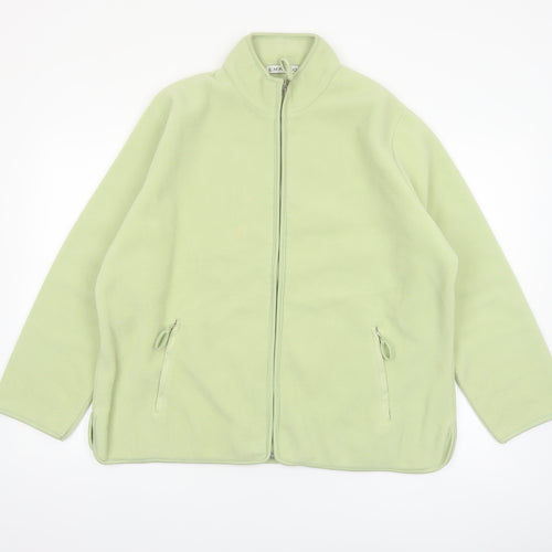 Emreco Women's Green Fleece Full Zip Mid-Length Jacket Size 18
