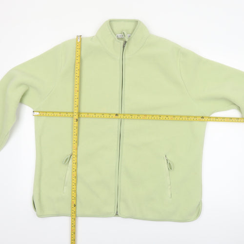 Emreco Women's Green Fleece Full Zip Mid-Length Jacket Size 18