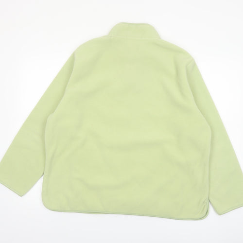 Emreco Women's Green Fleece Full Zip Mid-Length Jacket Size 18