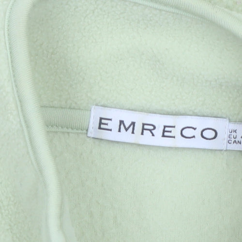 Emreco Women's Green Fleece Full Zip Mid-Length Jacket Size 18