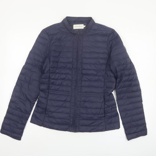 Paraphrase Women's Blue Quilted Down Puffer Jacket Size 12 M