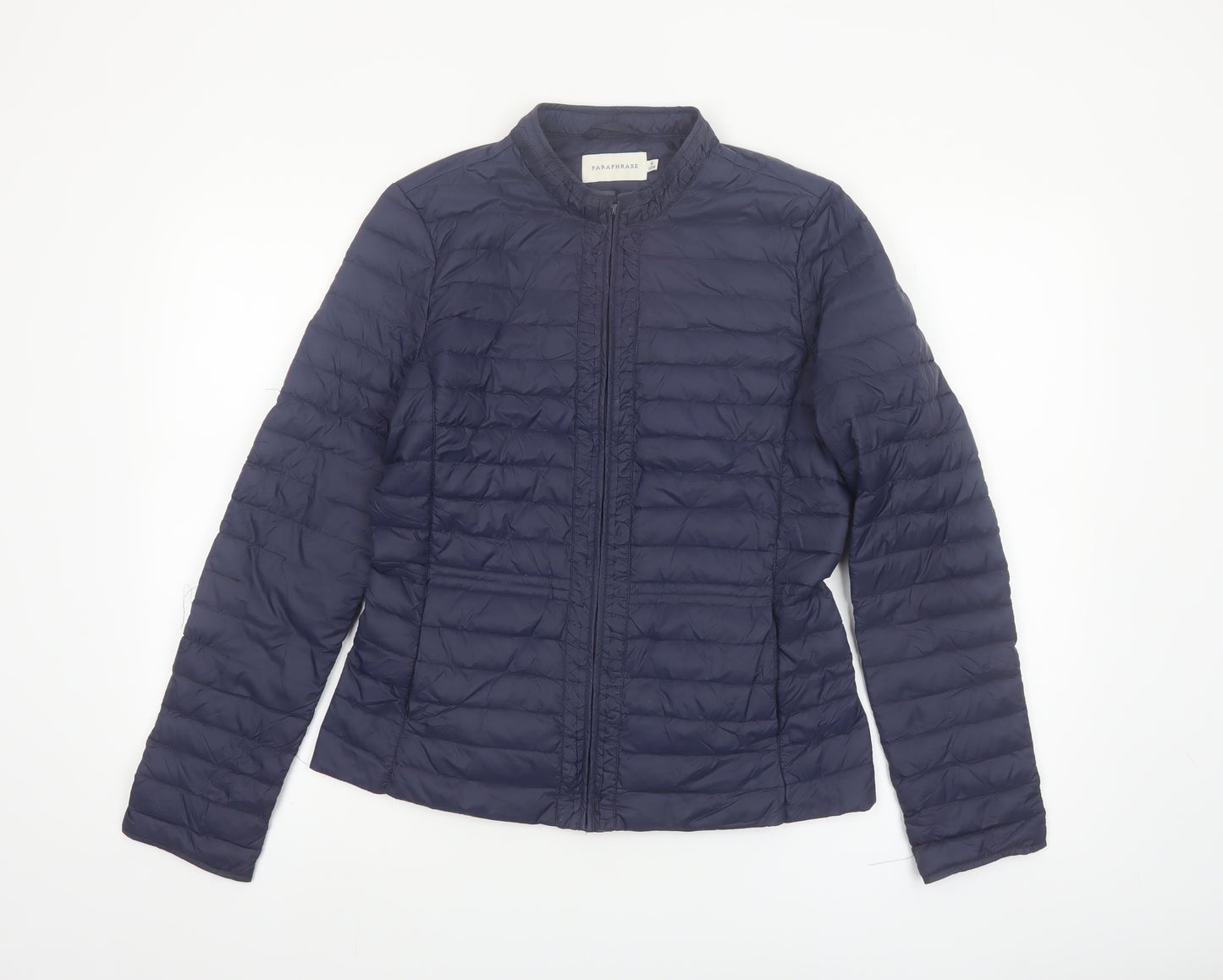 Paraphrase Women's Blue Quilted Down Puffer Jacket Size 12 M