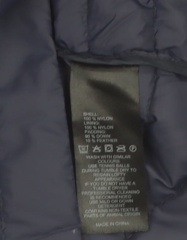 Paraphrase Women's Blue Quilted Down Puffer Jacket Size 12 M