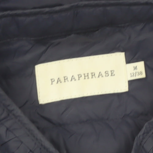 Paraphrase Women's Blue Quilted Down Puffer Jacket Size 12 M