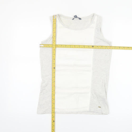 Tommy Hilfiger Women's Grey Cotton Sleeveless Tank Top XS
