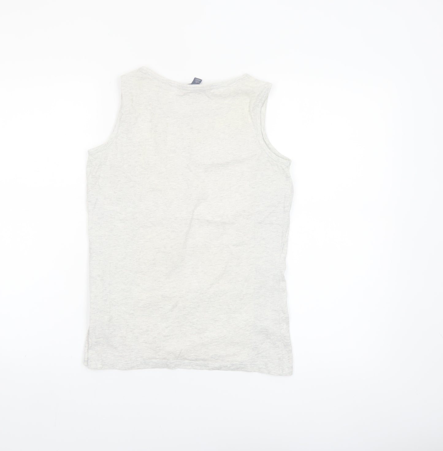 Tommy Hilfiger Women's Grey Cotton Sleeveless Tank Top XS