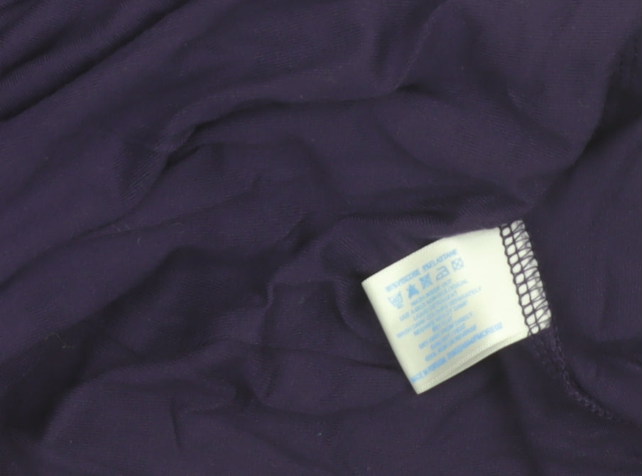 Oasis Women's Purple Roll Neck Long Sleeve Blouse Size 8